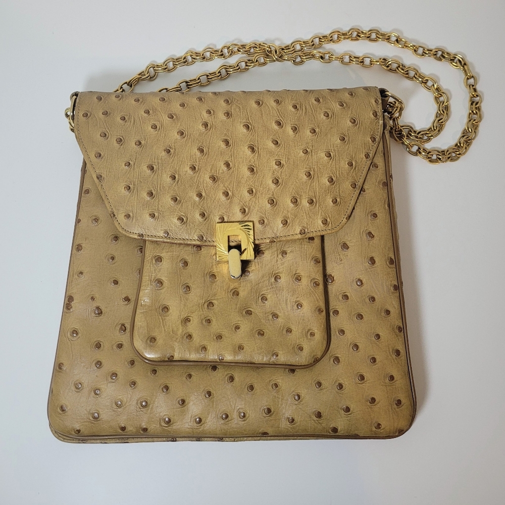 Vintage Viki Ostrich Leather Shoulder Bag - Picture 6 of 8